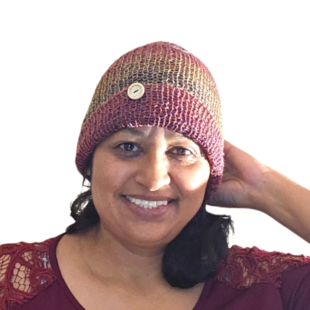 Hand Crafted Crochet Hat Handmade winter tuque Ombré hand knit beanie multicolor